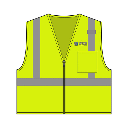 Wize Solutions Safety Mesh Zippered Vest