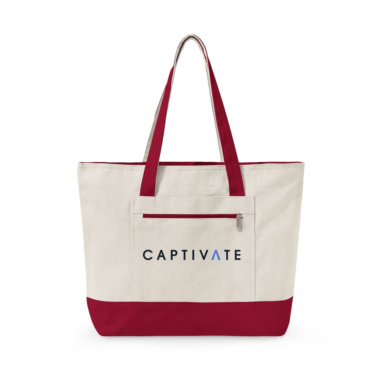 Captivate Zippered Canvas Tote Bag
