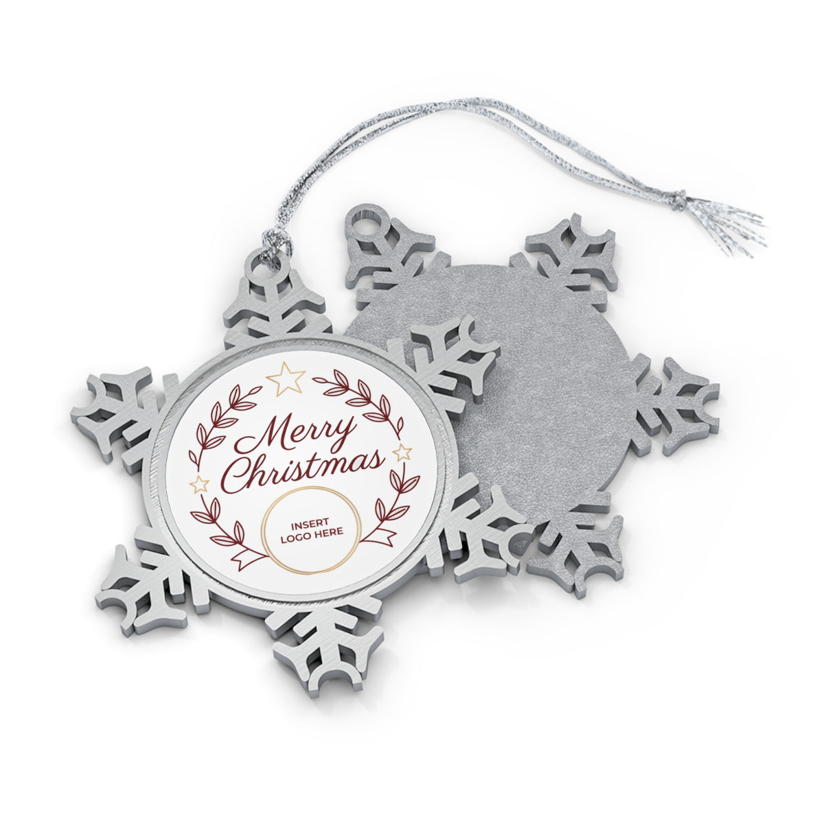 Custom Pewter Snowflake Ornament