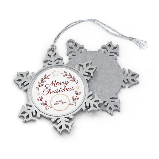 Custom Pewter Snowflake Ornament