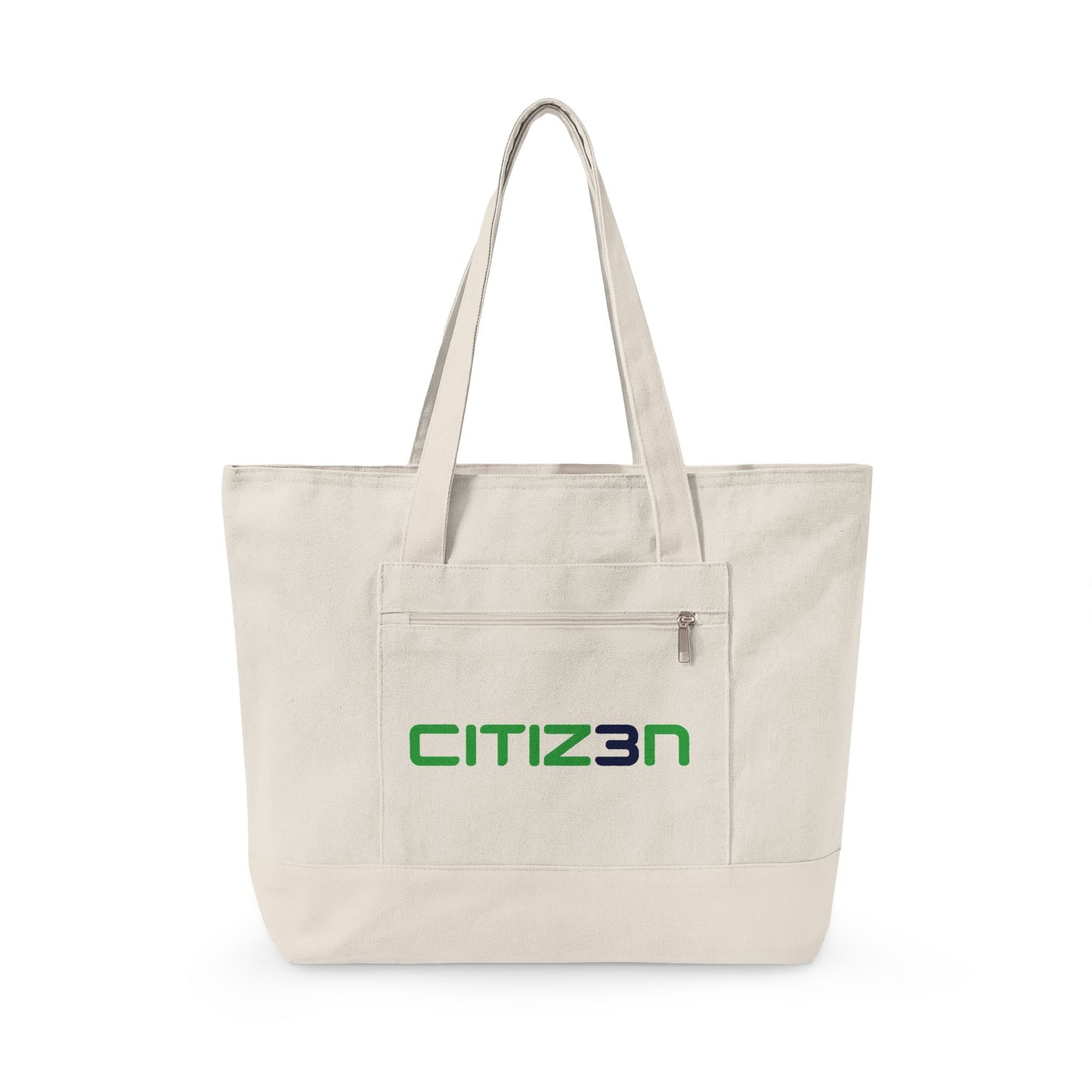 CITIZ3N Zippered Canvas Tote Bag