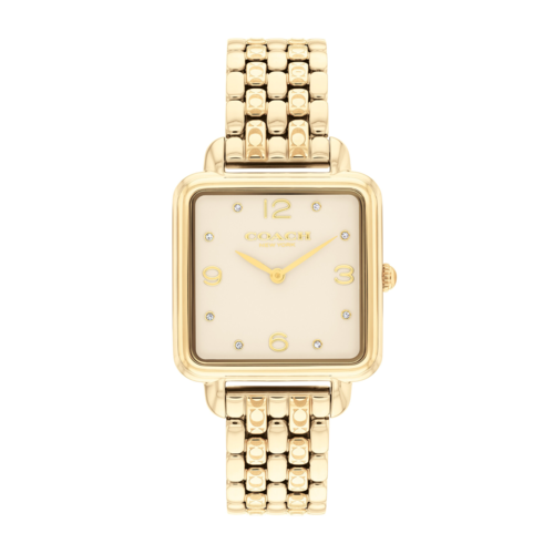 Coach Womens Cass Watch 28mm, Champagne Dial with Crystals, Gold Plated Bracelet - 14504495.png