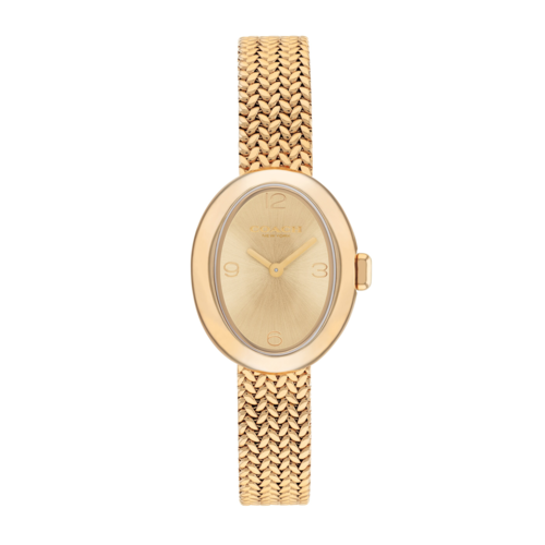 Coach Womens Sammy Watch 22mm, Gold Sunray Dial, Gold Plated Mesh Bracelet - 14504567.png
