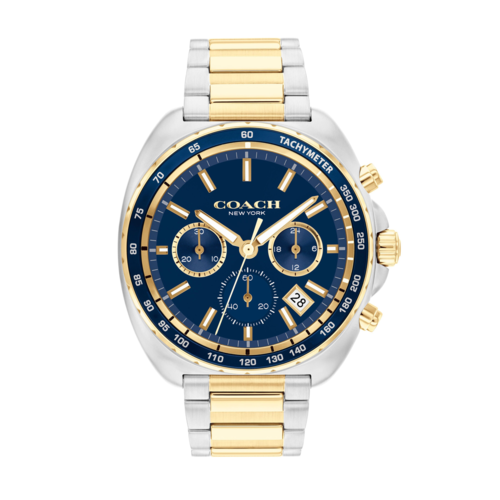 Coach Gents Charter Watch 44mm, Blue Lacquer Chronograph Dial, Two-Tone Bracelet - 14602704.png
