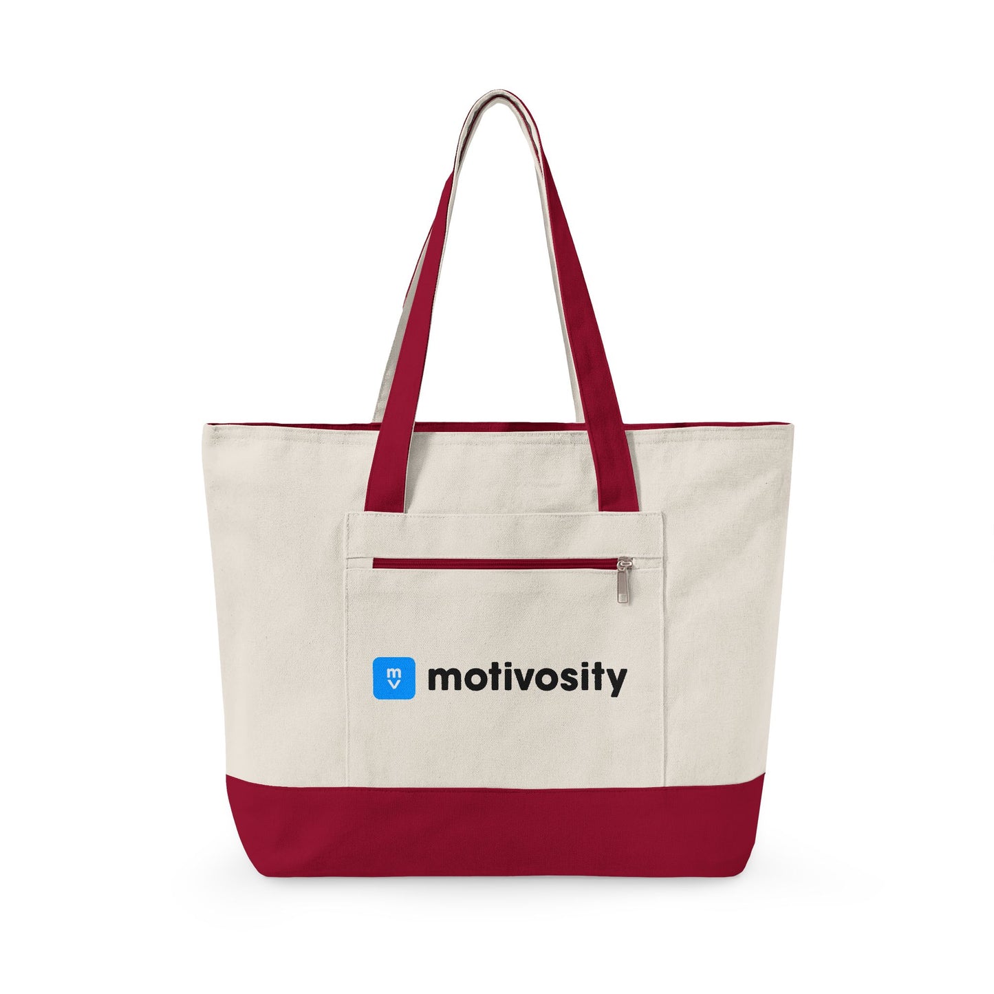Sample Zippered Canvas Tote Bag