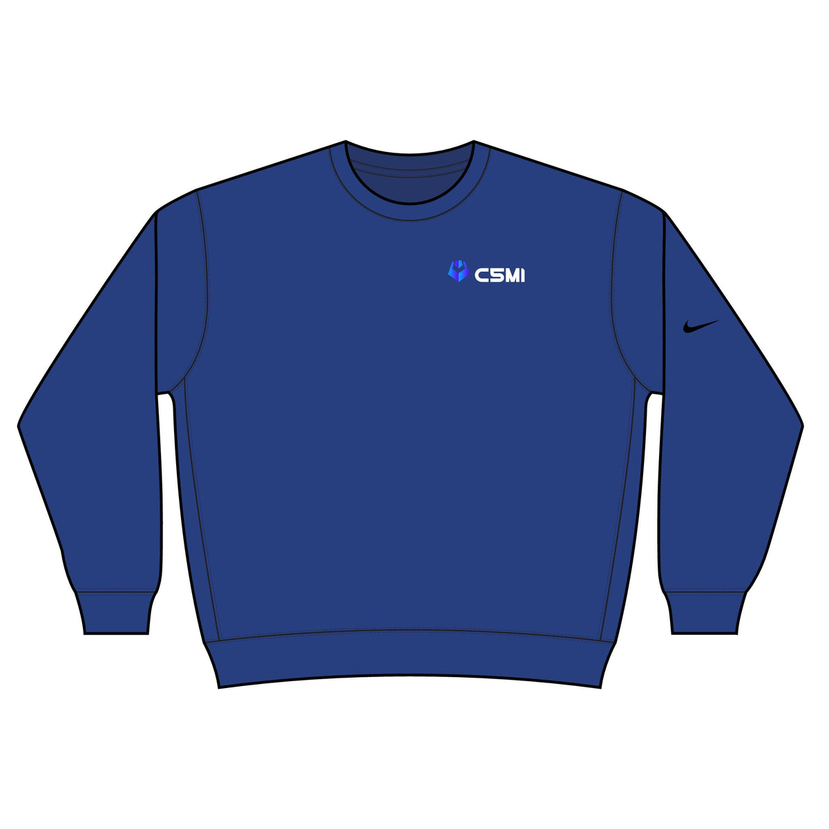 C5MI Nike Club Fleece Sleeve Swoosh Crew