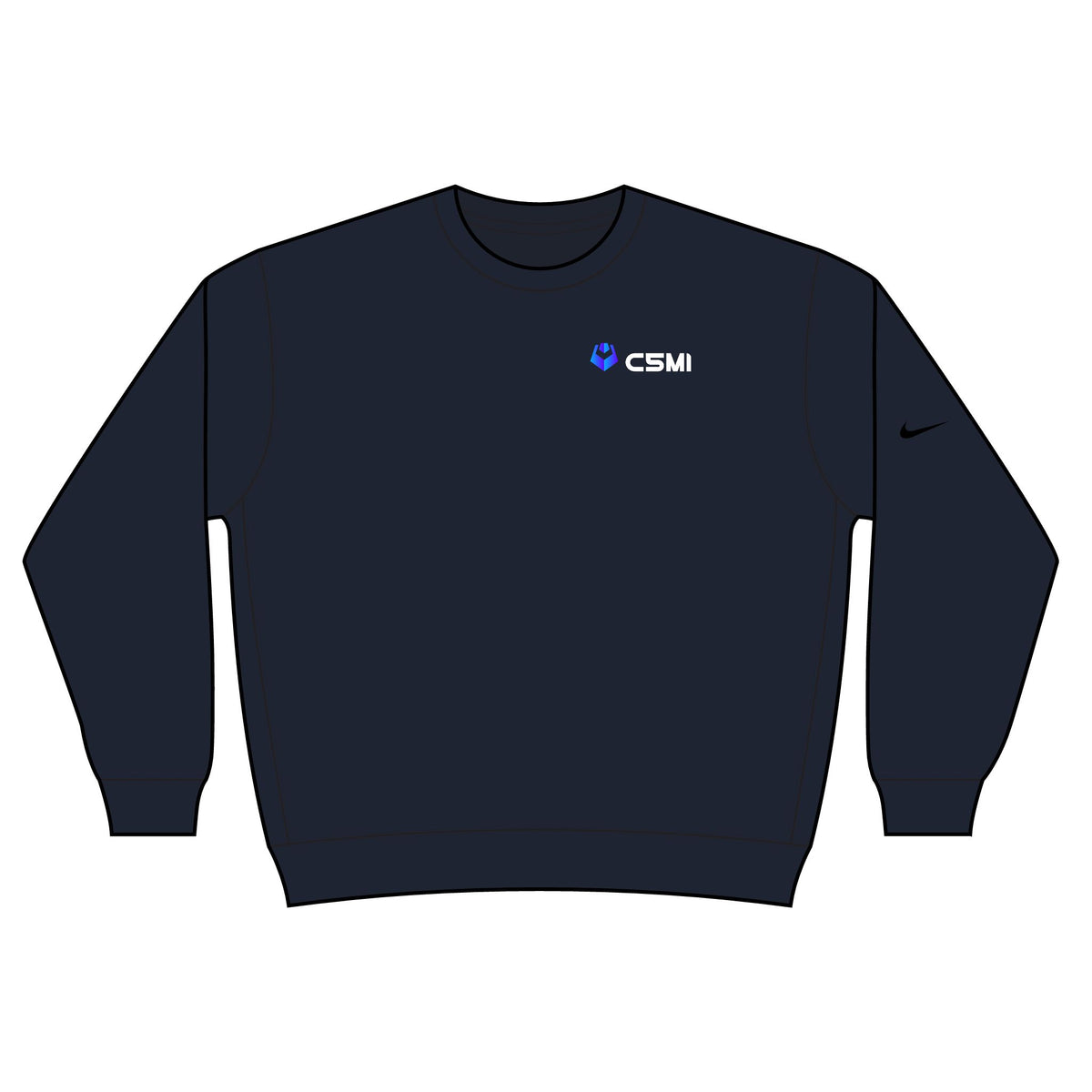 C5MI Nike Club Fleece Sleeve Swoosh Crew