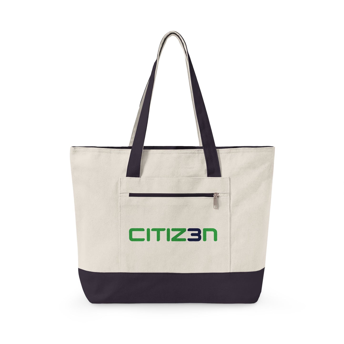CITIZ3N Zippered Canvas Tote Bag