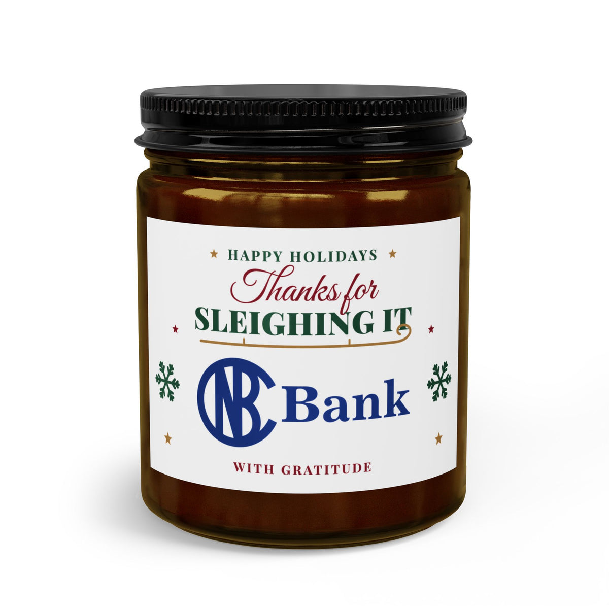 CNB Bank Christmas Candle Set with Wick Trimmer