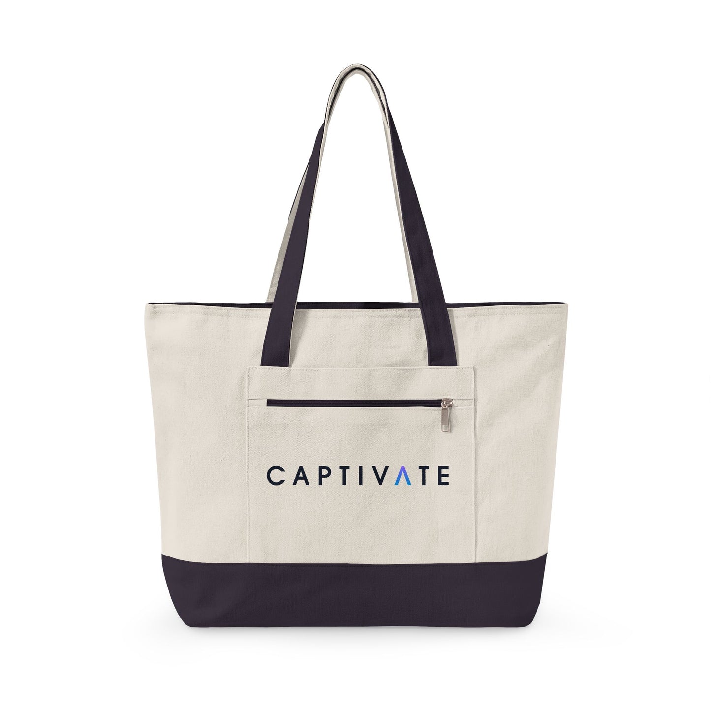 Captivate Zippered Canvas Tote Bag