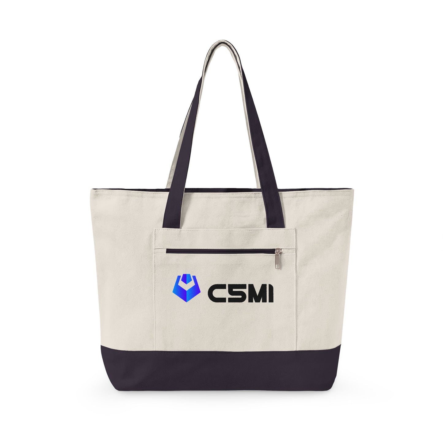 C5MI Zippered Canvas Tote Bag