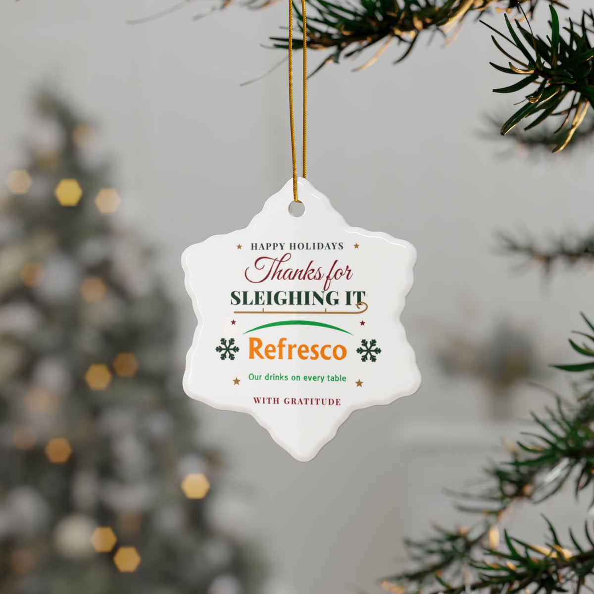 Refresco Christmas Ceramic Ornament