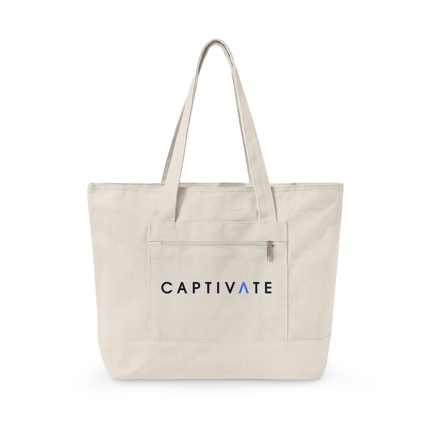Captivate Zippered Canvas Tote Bag