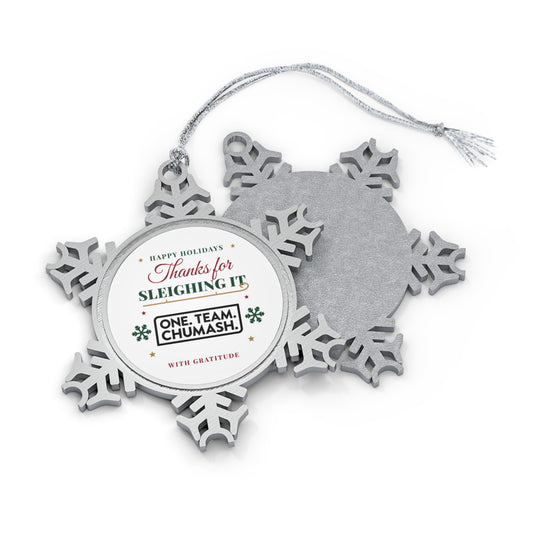 Chumash Christmas Pewter Snowflake Ornament