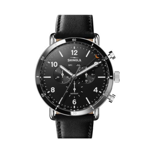 Shinola The Canfield Sport Leather Strap Watch, 45mm, Black - 20089889.png