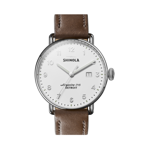 Shinola The Canfield Leather Strap Watch 43mm, Dark Nut Brown - 20121829.png