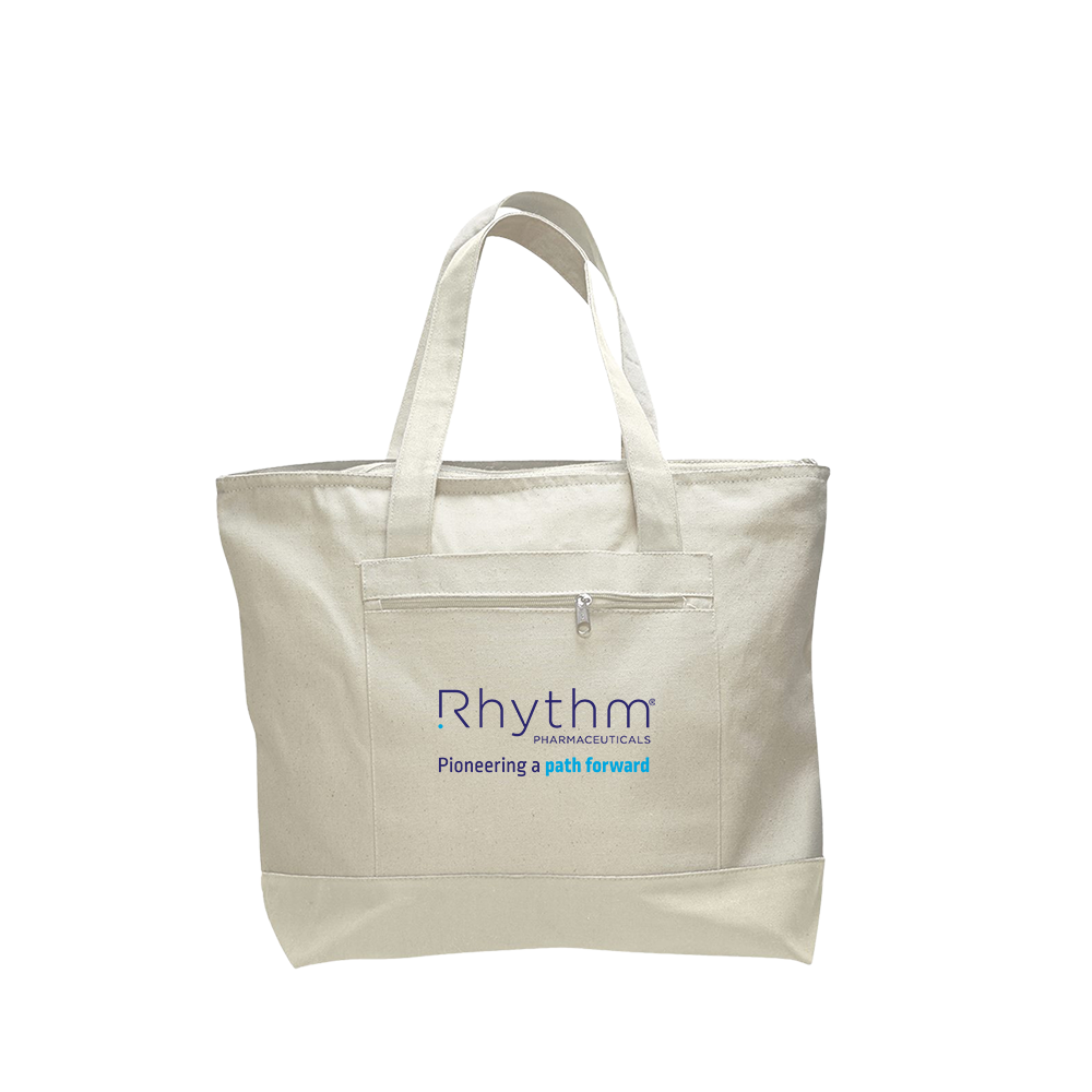 Rhythm Pharmaceutical Zippered Canvas Tote