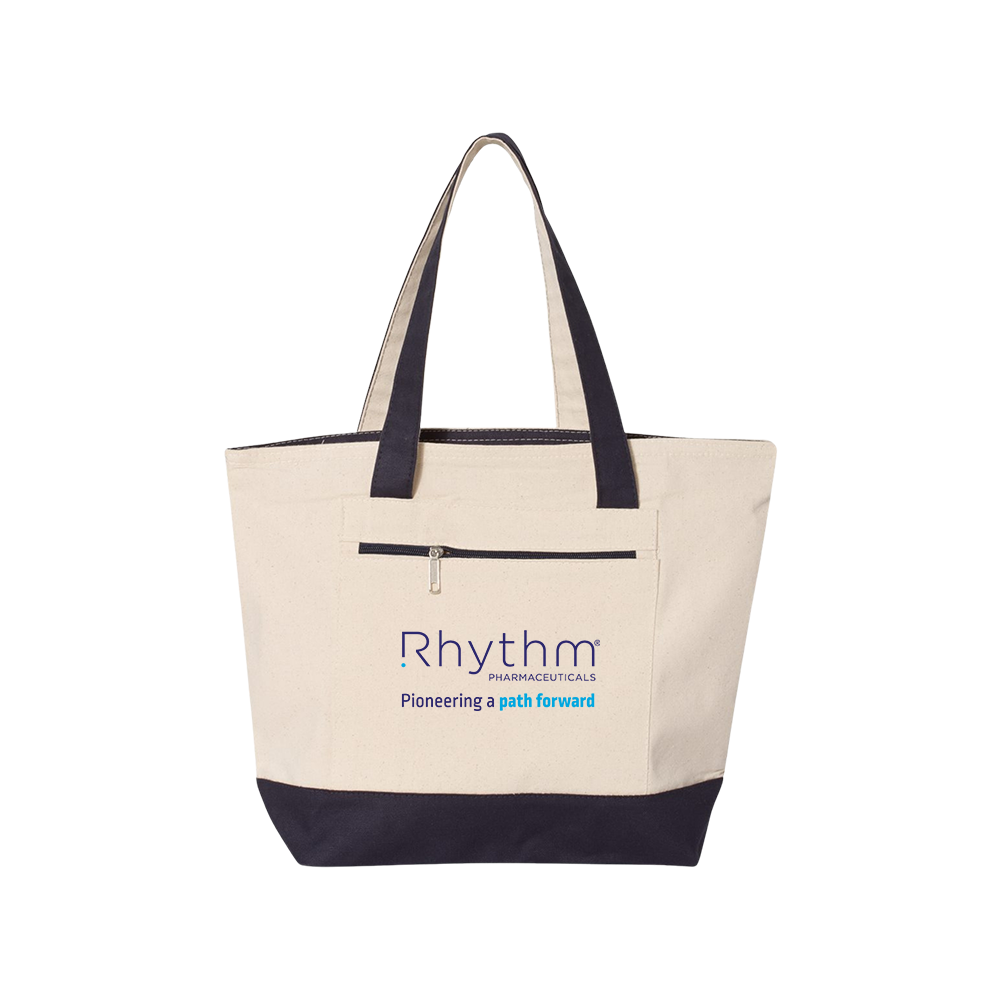 Rhythm Pharmaceutical Zippered Canvas Tote