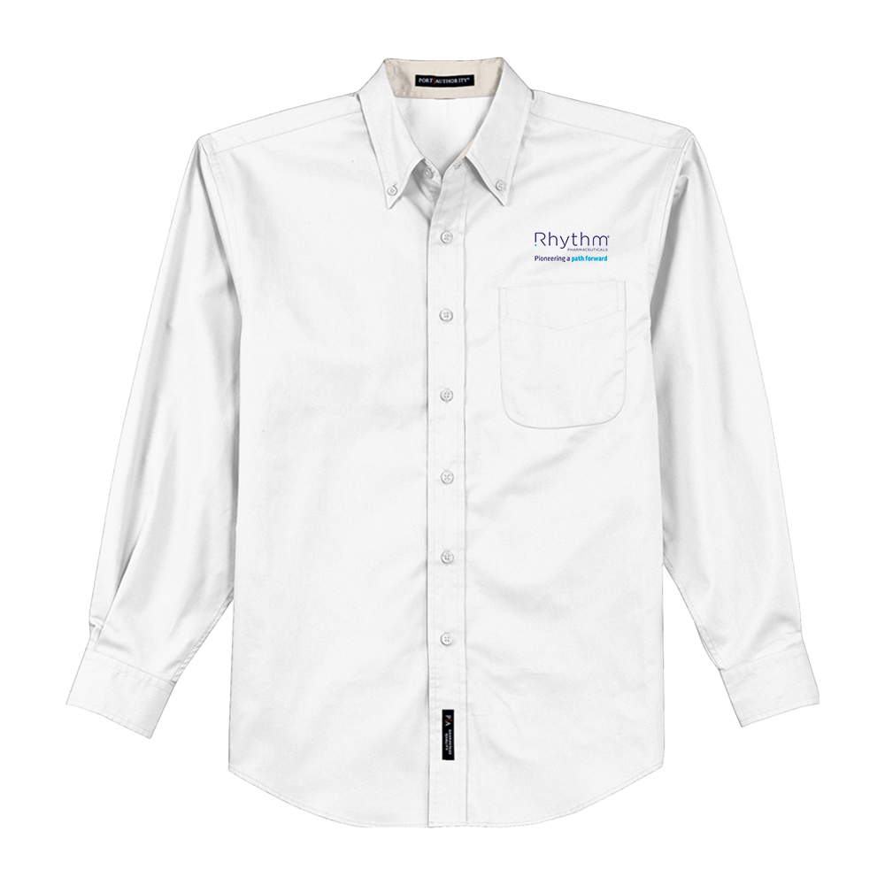 Rhythm Pharmaceutical Port Authority® Men's Long Sleeve Embroidered Shirt