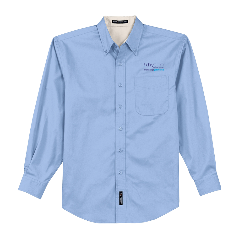 Rhythm Pharmaceutical Port Authority® Men's Long Sleeve Embroidered Shirt