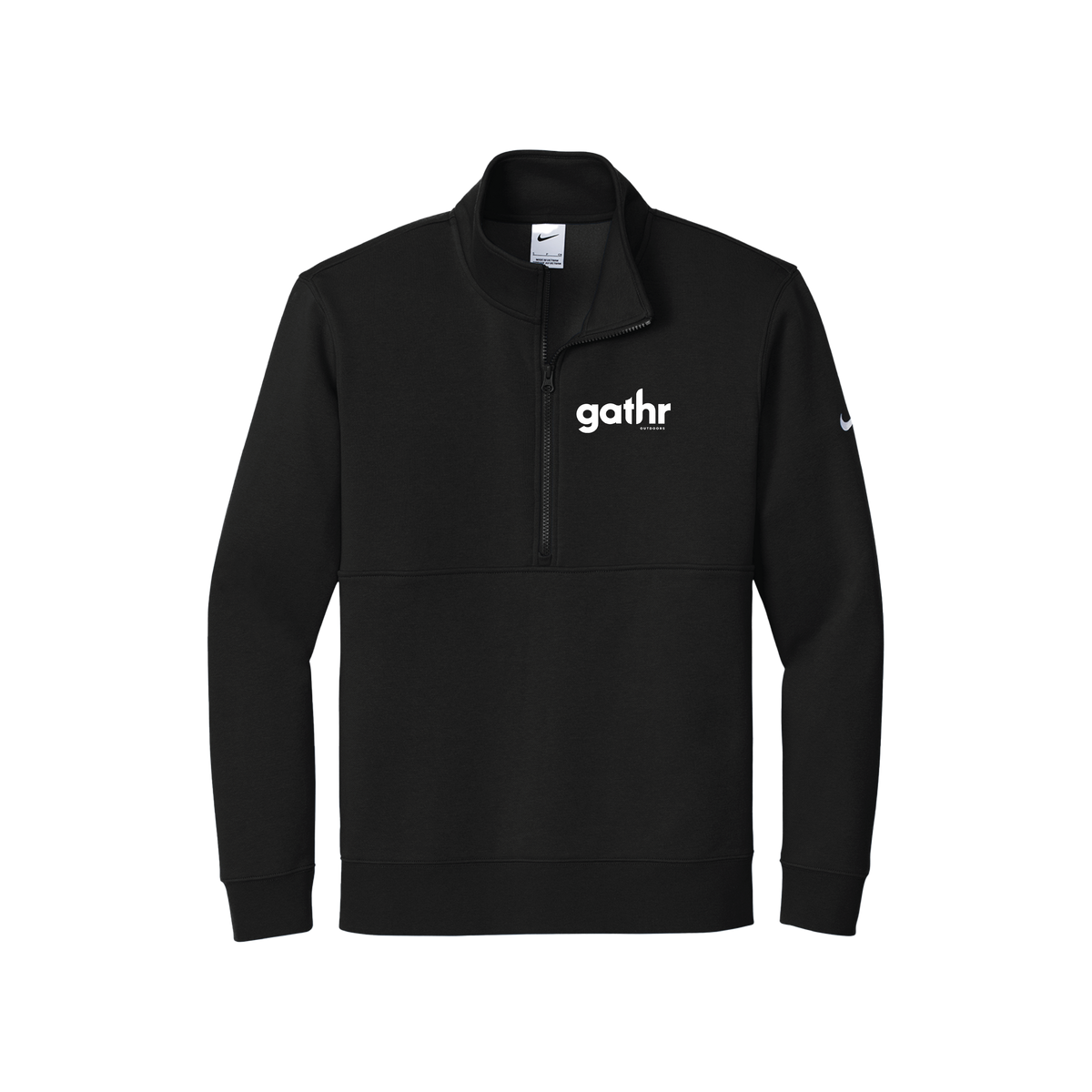 Gathr Nike Club Fleece Sleeve Swoosh Half Zip