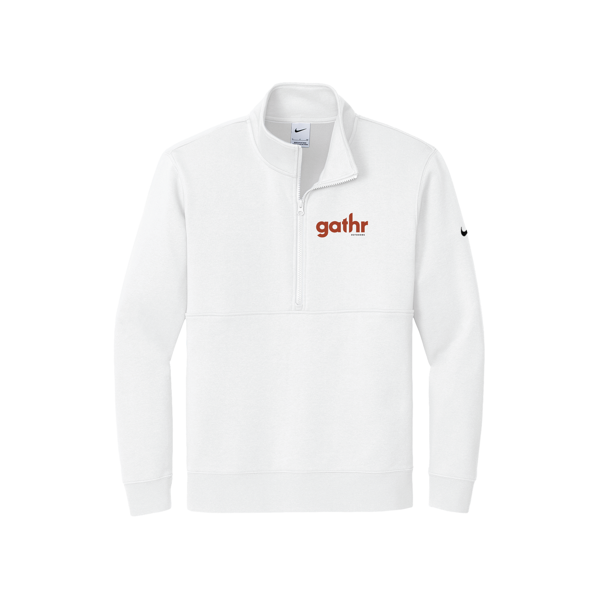 Gathr Nike Club Fleece Sleeve Swoosh Half Zip