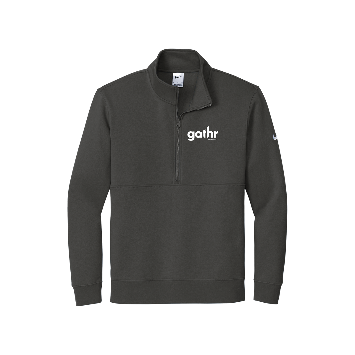 Gathr Nike Club Fleece Sleeve Swoosh Half Zip