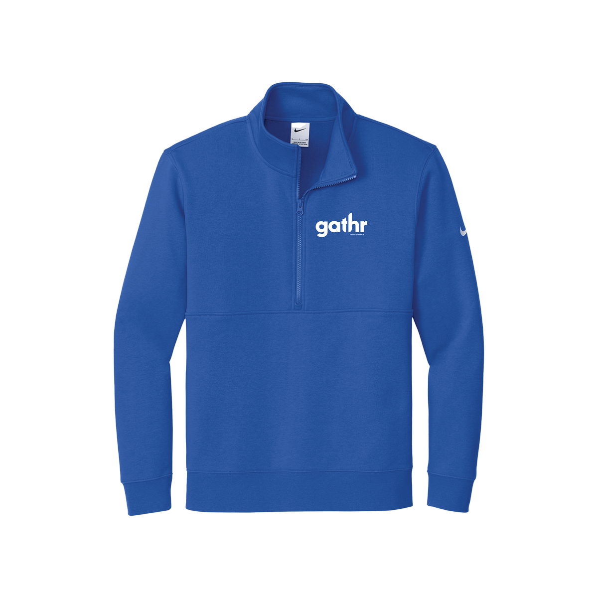 Gathr Nike Club Fleece Sleeve Swoosh Half Zip