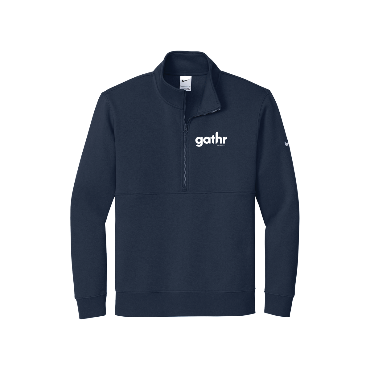 Gathr Nike Club Fleece Sleeve Swoosh Half Zip