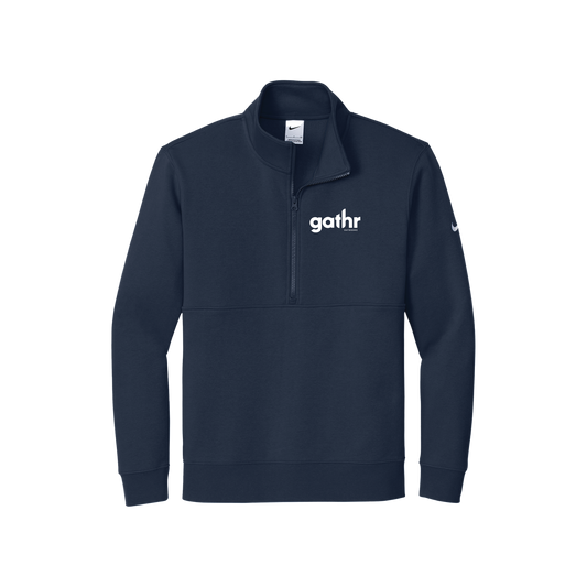 Gathr Nike Club Fleece Sleeve Swoosh Half Zip