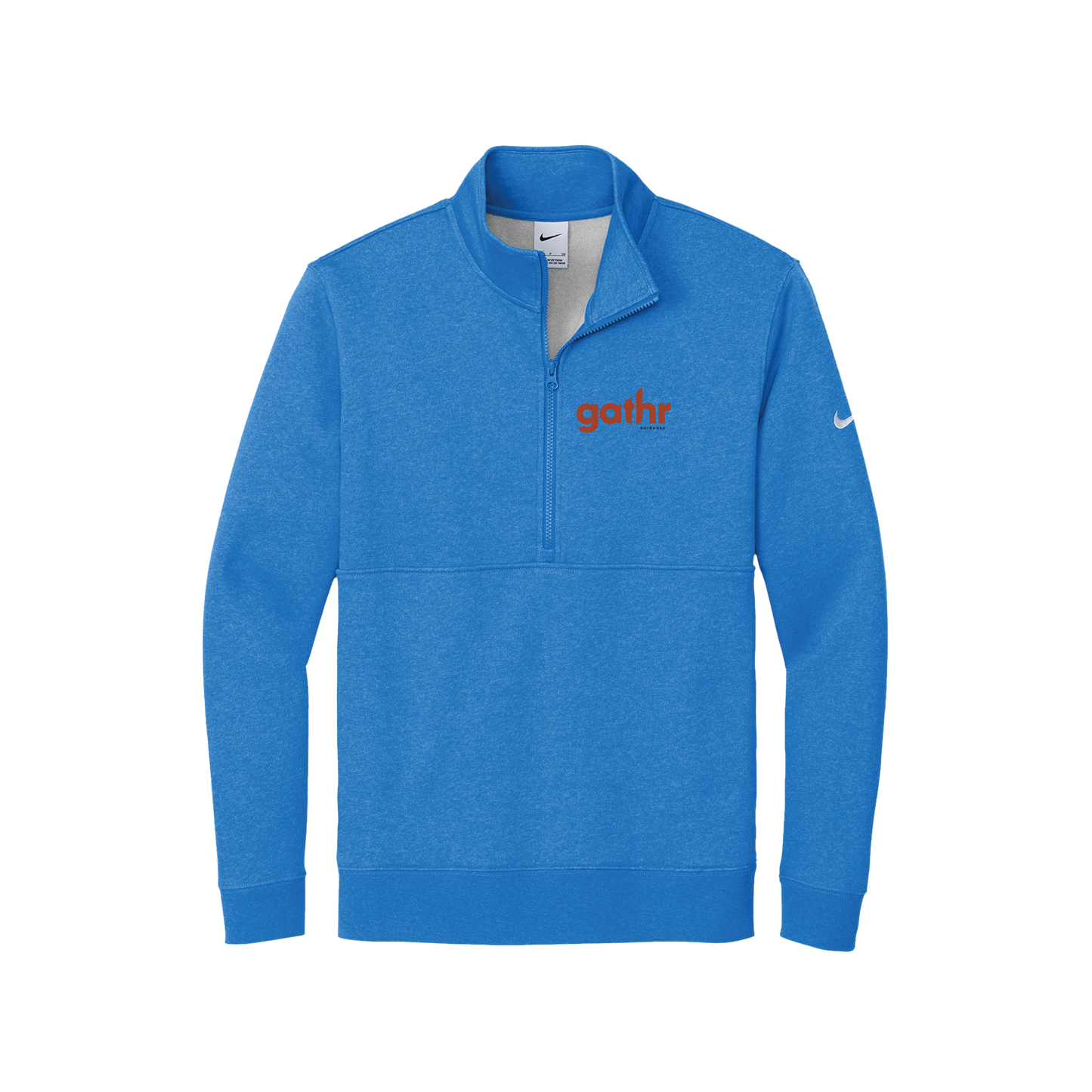 Gathr Nike Club Fleece Sleeve Swoosh Half Zip