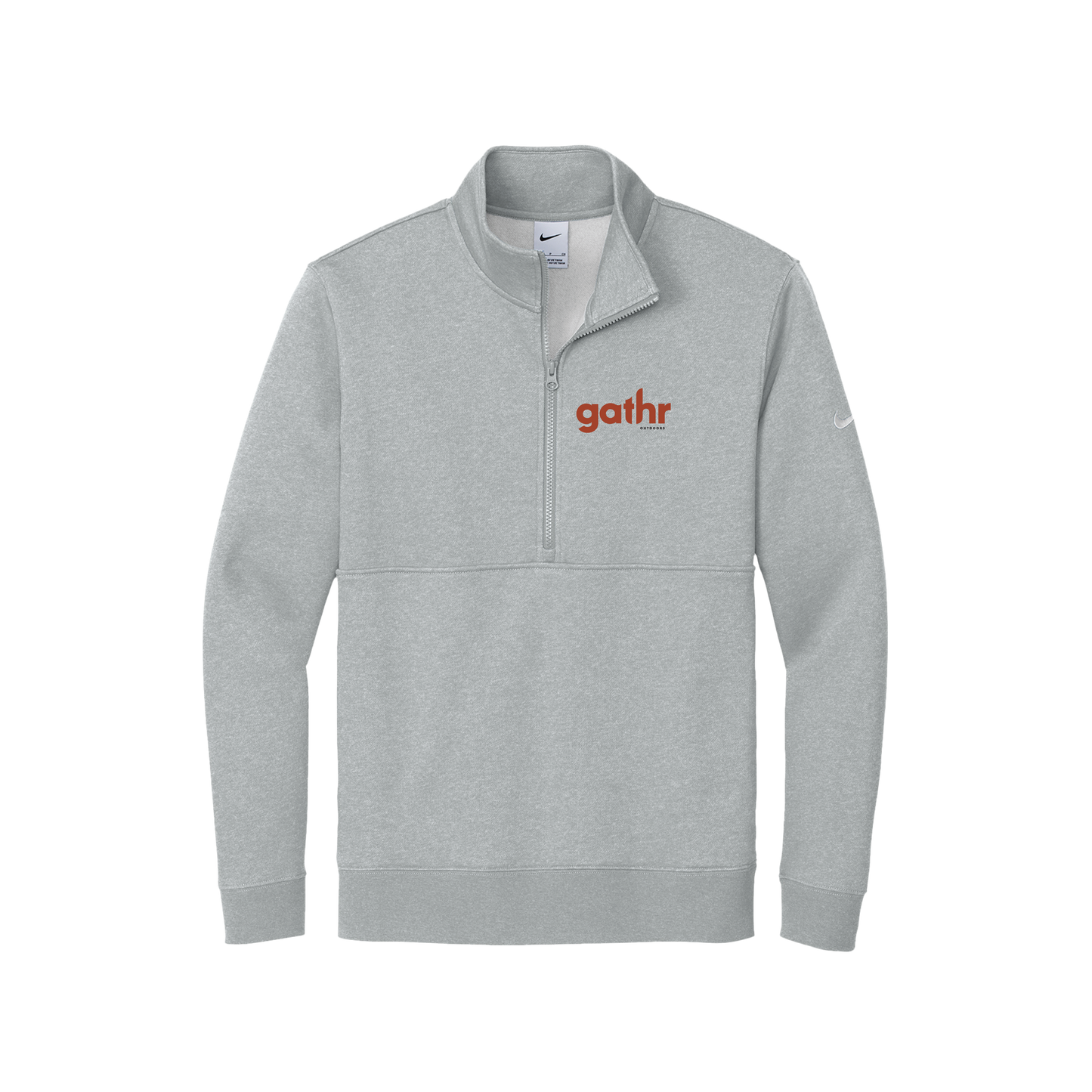 Gathr Nike Club Fleece Sleeve Swoosh Half Zip