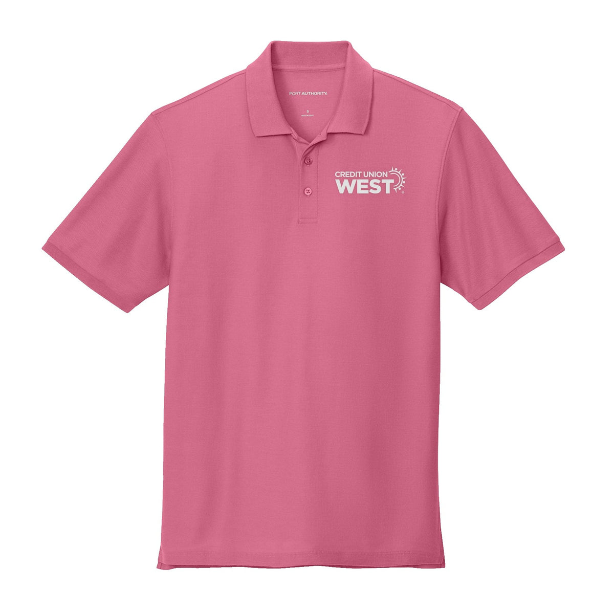 Credit Union West Wearever Signature Pique Pink Polo