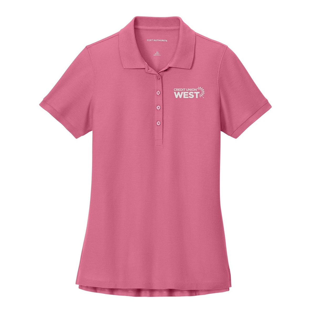 Credit Union West Women's Wearever Signature Pique Pink Polo