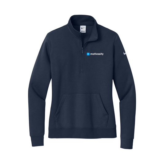 Sample Women's Nike Club Fleece Sleeve Swoosh Half Zip