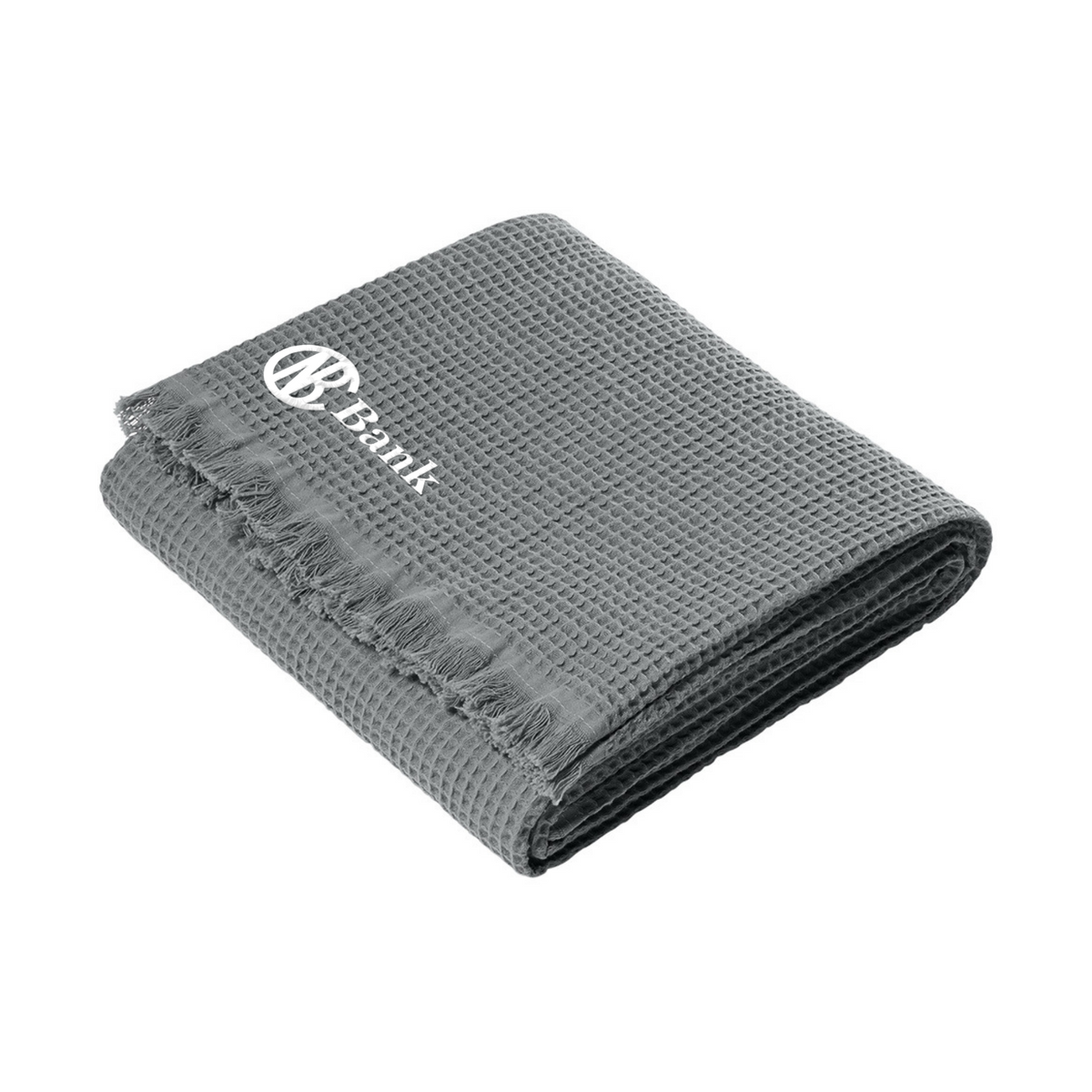 CNB Bank Christmas Cotton Waffle Throw