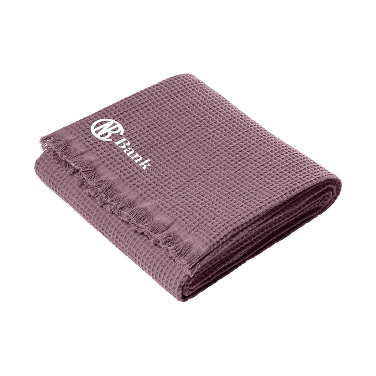 CNB Bank Christmas Cotton Waffle Throw