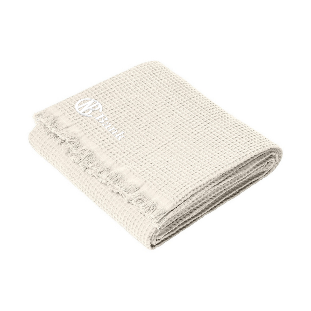 CNB Bank Christmas Cotton Waffle Throw