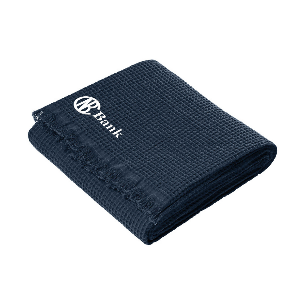 CNB Bank Christmas Cotton Waffle Throw