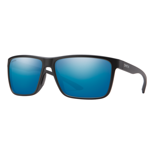 Smith Polarized Riptide Sunglasses Matte Black/ChromaPop Glass Polarized Blue Mirror - 20368212461QG.png