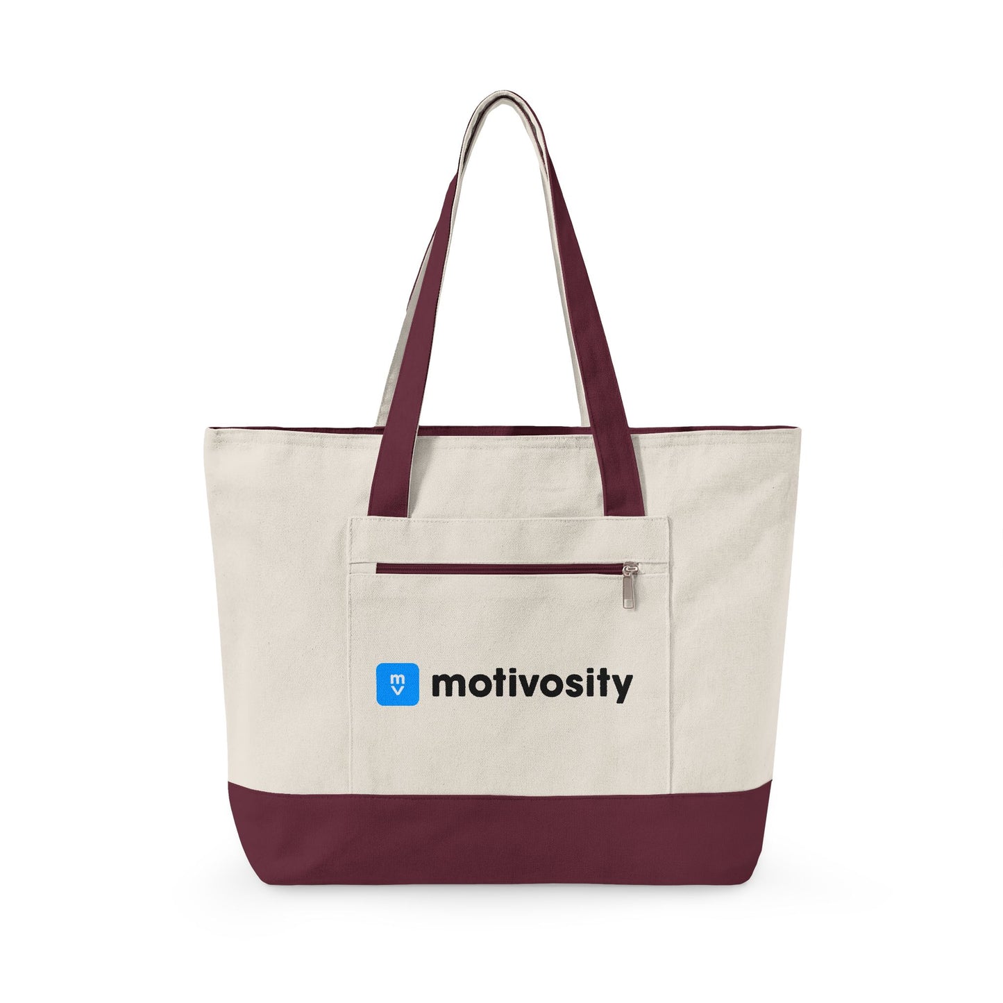 Sample Zippered Canvas Tote Bag