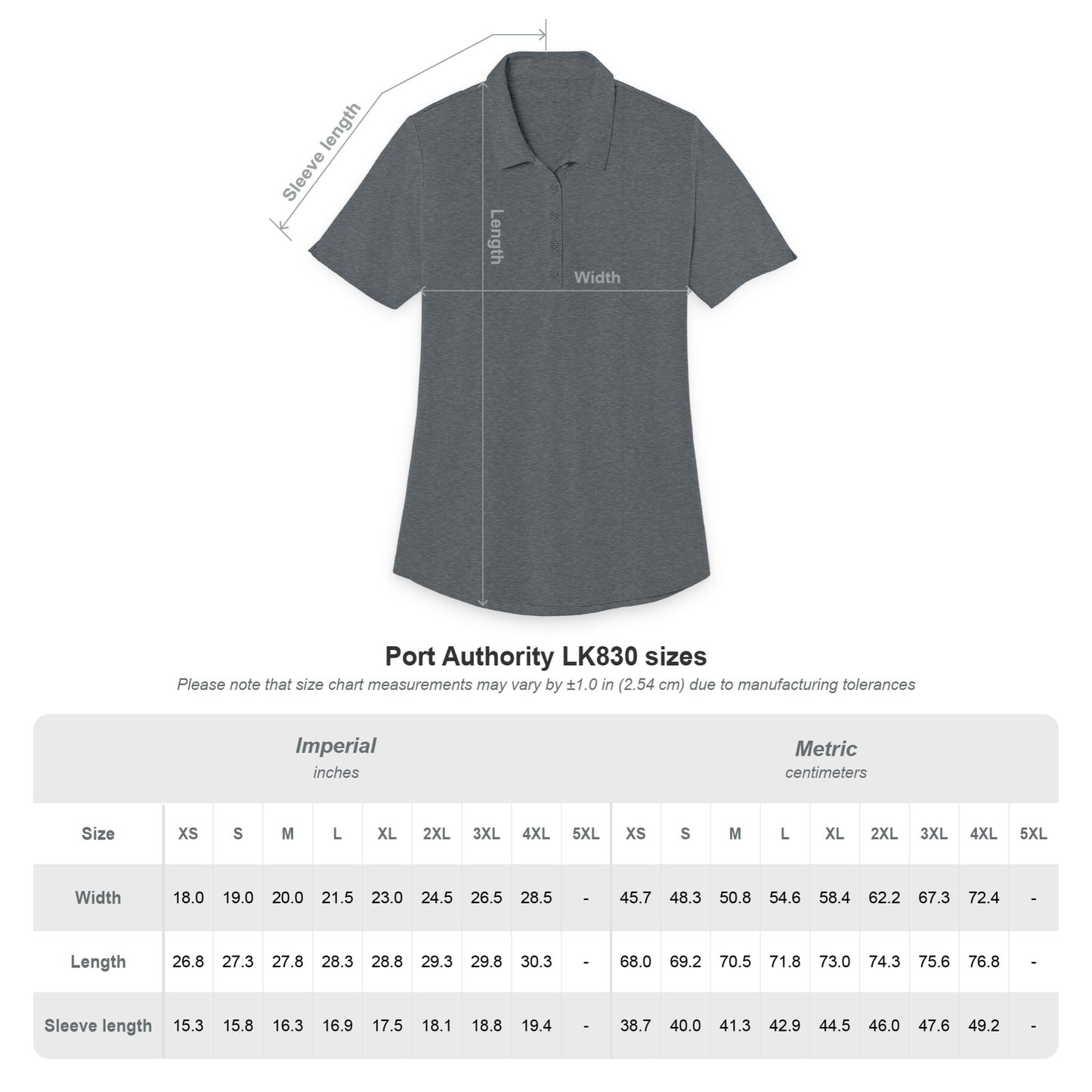 Sample Port Authority Ladies Fine Pique Blend Polo - DTF