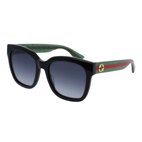 Gucci Womens GG0034SN Sunglasses Black-Red-Green/Grey Gradient, Size 54 frame - 30013236002.png