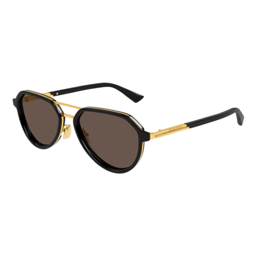 Bottega Veneta BV1373S Sunglasses Black-Gold/Brown, Size 55 frame - 30016414001.png
