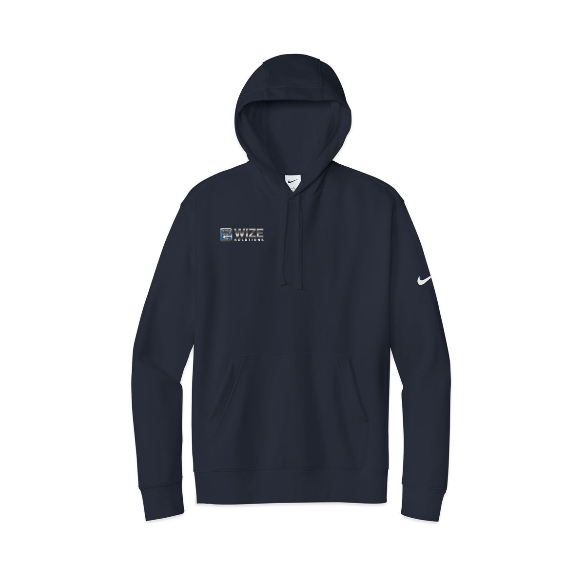Wize Solutions Club Fleece Sleeve Swoosh Pullover Hoodie