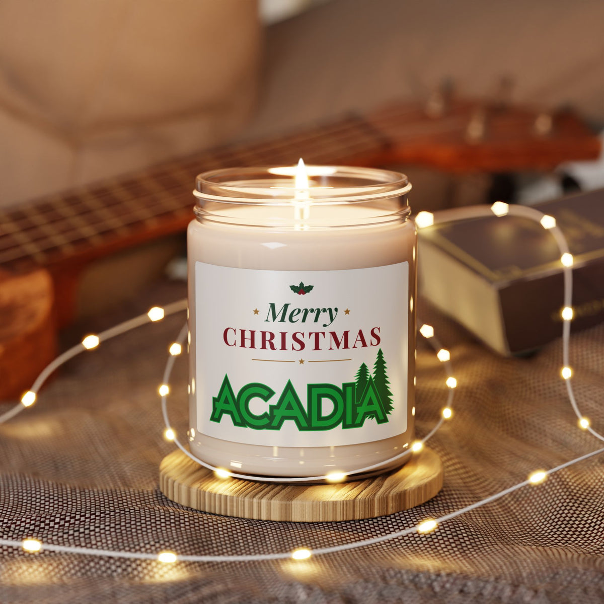 Acadia Christmas Scented Soy Candle, 9oz