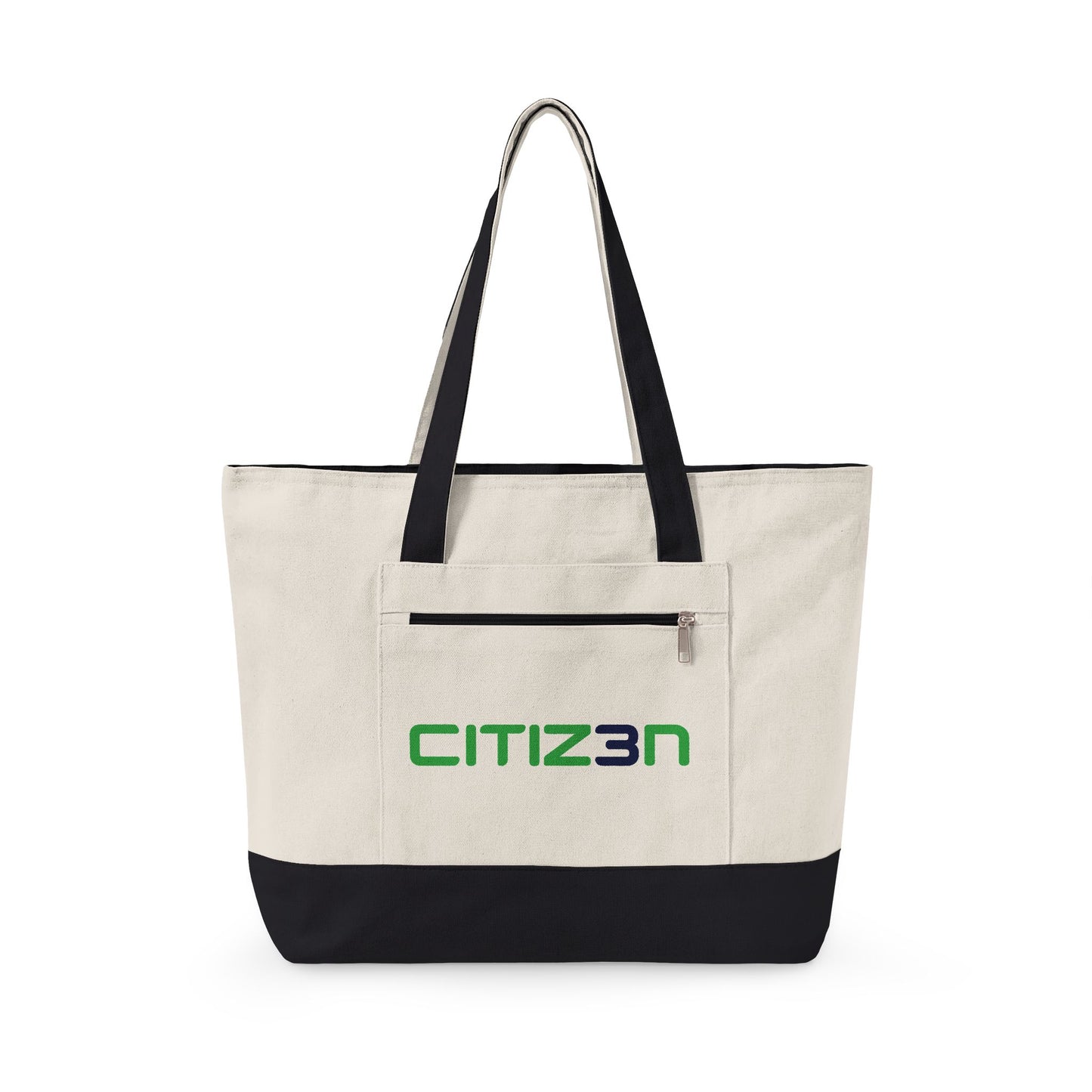 CITIZ3N Zippered Canvas Tote Bag