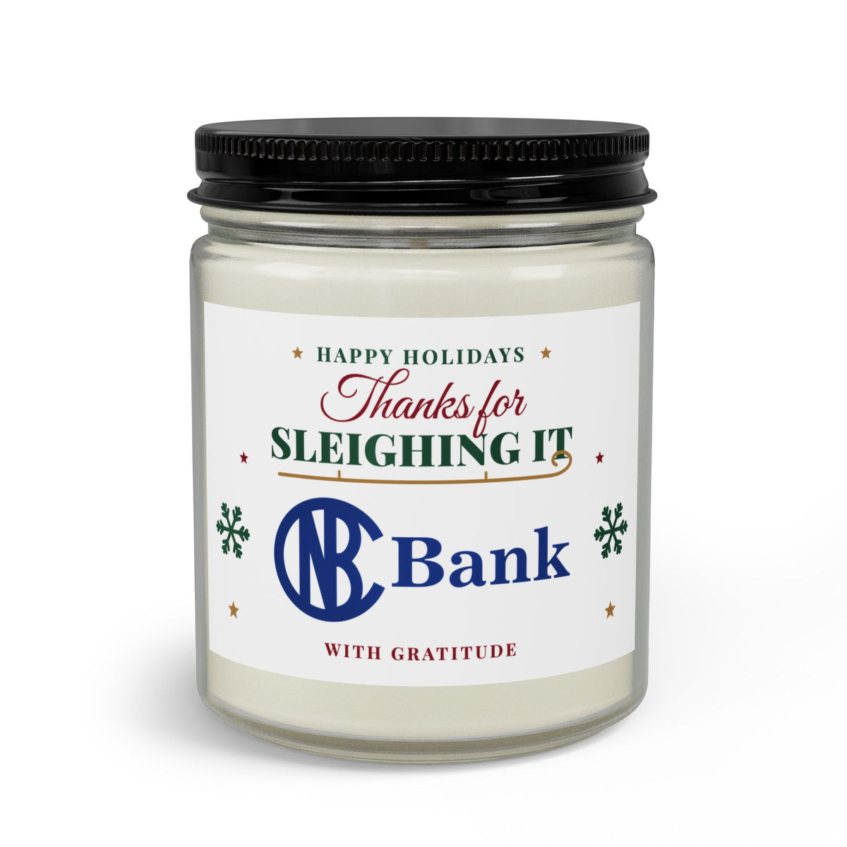 CNB Bank Christmas Candle Set with Wick Trimmer