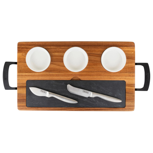 Viking 7-Piece Acacia Wood Slate Cheese Board Set - 40475-9987C.png