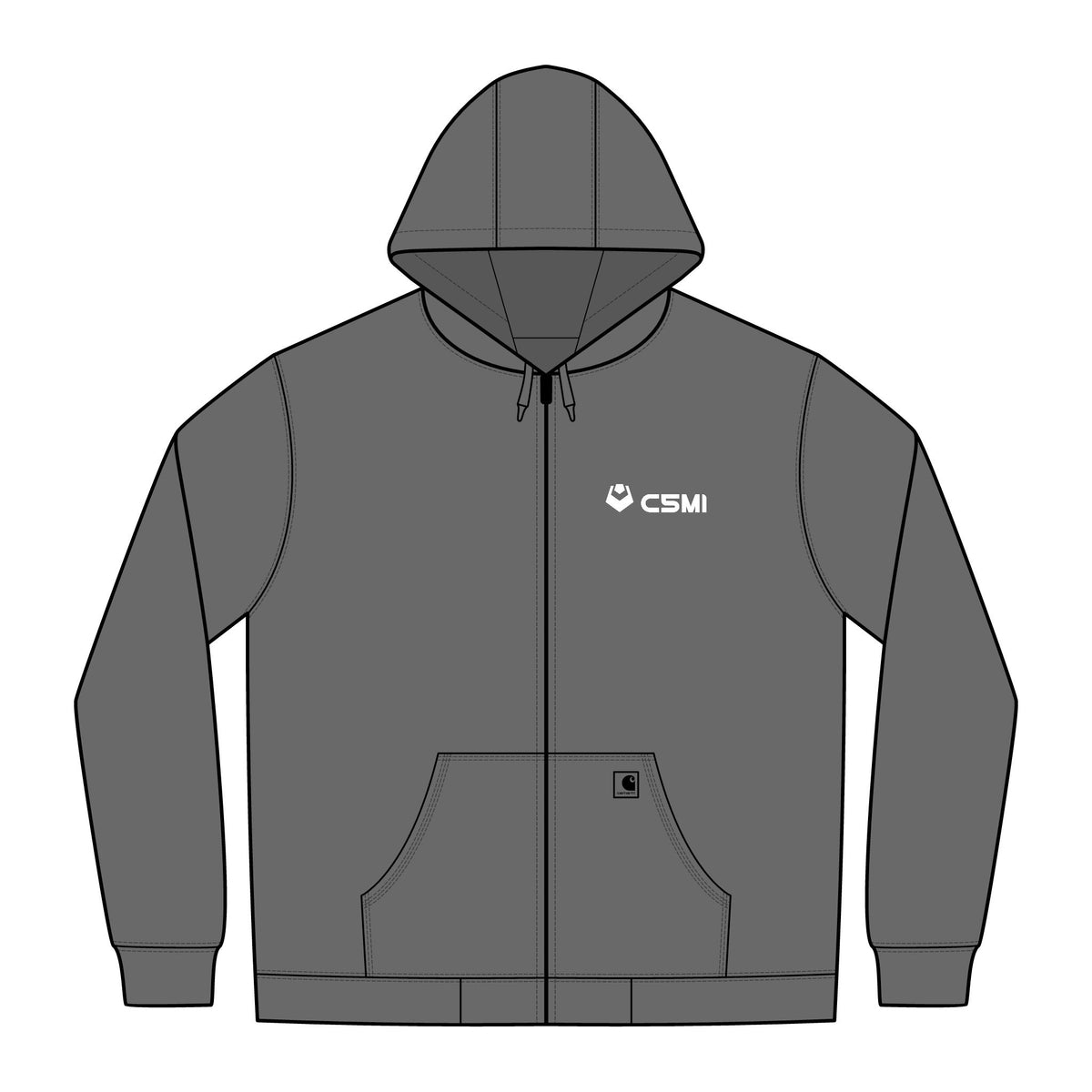 C5MI Unisex Carhartt Midweight Hooded Zip-Front Sweatshirt